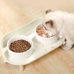 Cat/Dog Dual Feeding Bowl Nonslip Ceramic