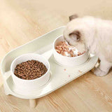 Cat/Dog Dual Feeding Bowl Nonslip Ceramic