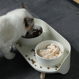 Cat/Dog Dual Feeding Bowl Nonslip Ceramic