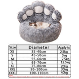 Fluffy Soft Paw Bed Long Plush  Washable