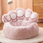 Fluffy Soft Paw Bed Long Plush  Washable